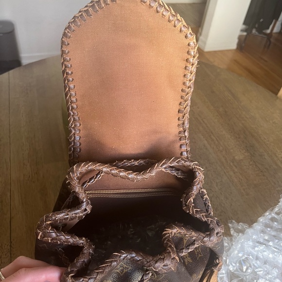 Louis Vuitton vintage Montsouris backpack western style with tassels - Picture 6 of 9